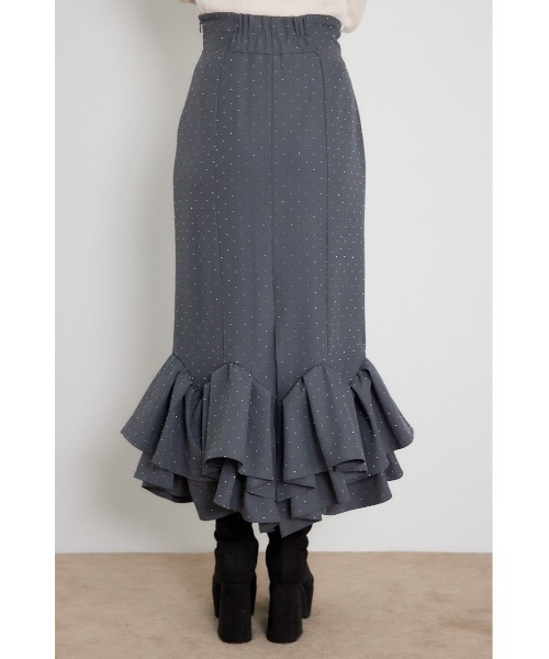 rienda(リエンダ)の「ラッフルマーメイドスカート 秋服(スカート・レディース・グレー/ブラック・MEDIUM/SMALL)」の19枚目の写真