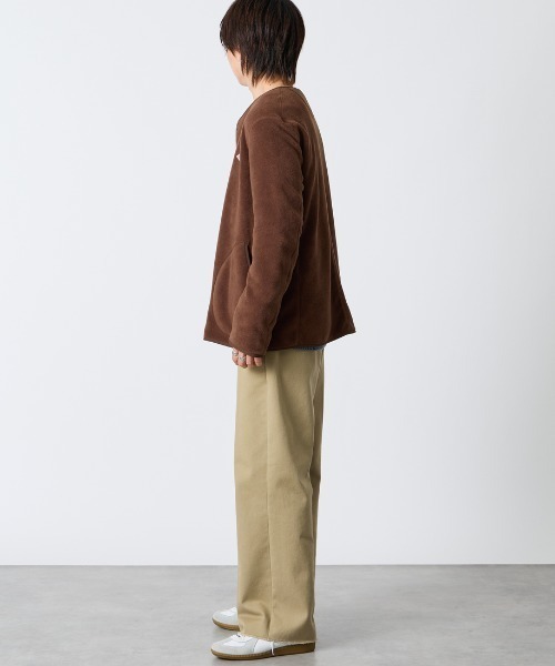 DANTON（ダントン）の「【WEB先行予約】[DANTON/ダントン] フリースノーカラージャケット（ノーカラージャケット・レディース・ブラウン/グレイッシュベージュ/ブラック/ダークグレー・40/38/44/42）」の9枚目の写真