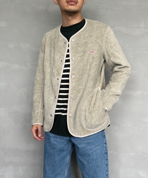 DANTON（ダントン）の「【WEB先行予約】[DANTON/ダントン] フリースノーカラージャケット（ノーカラージャケット・レディース・ブラウン/グレイッシュベージュ/ブラック/ダークグレー・40/38/44/42）」の18枚目の写真