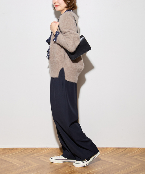journal standard L'essage(ジャーナルスタンダードレサージュ)の「ヴィスポリギャバパンツ(グレーA・ネイビー)(その他パンツ・レディース・グレー/ネイビー・38/40/34/36)」の10枚目の写真