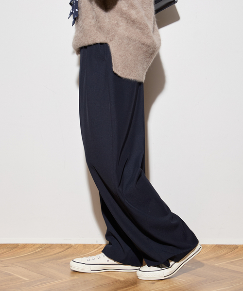 journal standard L'essage(ジャーナルスタンダードレサージュ)の「ヴィスポリギャバパンツ(グレーA・ネイビー)(その他パンツ・レディース・グレー/ネイビー・38/40/34/36)」の3枚目の写真