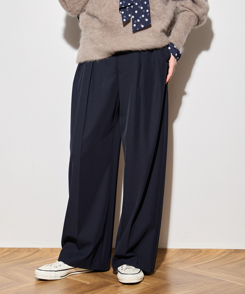 journal standard L'essage(ジャーナルスタンダードレサージュ)の「ヴィスポリギャバパンツ(グレーA・ネイビー)(その他パンツ・レディース・グレー/ネイビー・38/40/34/36)」の4枚目の写真