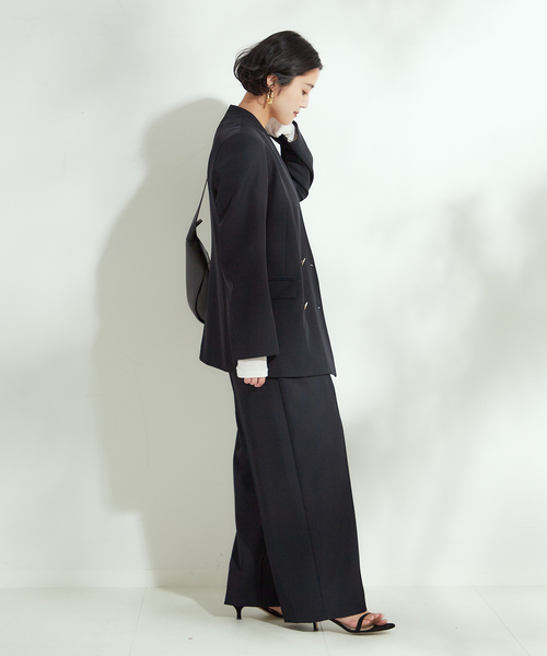 journal standard L'essage(ジャーナルスタンダードレサージュ)の「ヴィスポリギャバパンツ(グレーA・ネイビー)(その他パンツ・レディース・グレー/ネイビー・38/40/34/36)」の7枚目の写真
