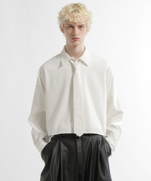 HARE(ハレ)の「【2サイズ展開】アソートネクタイシャツ(HARE)(シャツ/ブラウス・メンズ・ブラック/ネイビー/ホワイト・SMALL/MEDIUM)」の1枚目の写真