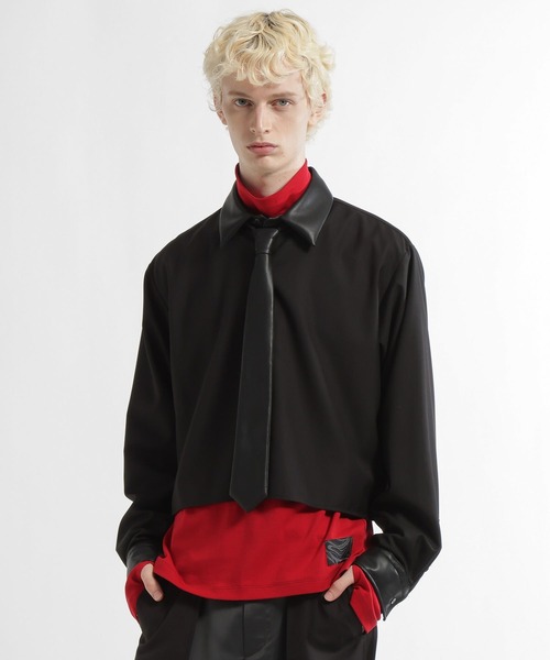 HARE(ハレ)の「【2サイズ展開】アソートネクタイシャツ(HARE)(シャツ/ブラウス・メンズ・ブラック/ネイビー/ホワイト・SMALL/MEDIUM)」の2枚目の写真