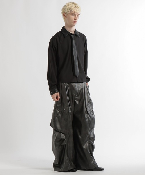 HARE(ハレ)の「【2サイズ展開】アソートネクタイシャツ(HARE)(シャツ/ブラウス・メンズ・ブラック/ネイビー/ホワイト・SMALL/MEDIUM)」の4枚目の写真