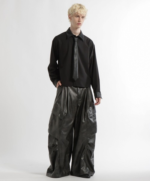 HARE(ハレ)の「【2サイズ展開】アソートネクタイシャツ(HARE)(シャツ/ブラウス・メンズ・ブラック/ネイビー/ホワイト・SMALL/MEDIUM)」の5枚目の写真