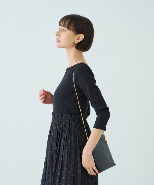 Rouge vif（ルージュヴィフ）の「ドット柄ドッキングワンピース（ワンピース・レディース・ブラック/アイボリー・38/36）」の16枚目の写真