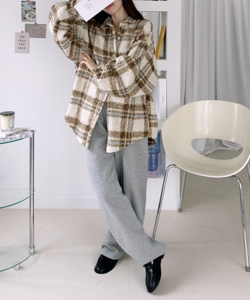 Ada.(エイダ)の「襟付き チェック ボア シャツジャケット(その他アウター・レディース・アイボリー/グリーン/ブラック・FREE)」の17枚目の写真