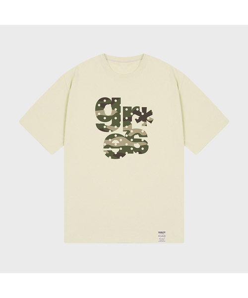 GRAVER（グレーバー）の「[ユニセックス]GRAE-Sカモ2半袖Tシャツ_4カラー（Tシャツ/カットソー・レディース・ホワイト/チャコールグレー/ライトグレー/サンドベージュ・LARGE/SMALL/MEDIUM）」の4枚目の写真