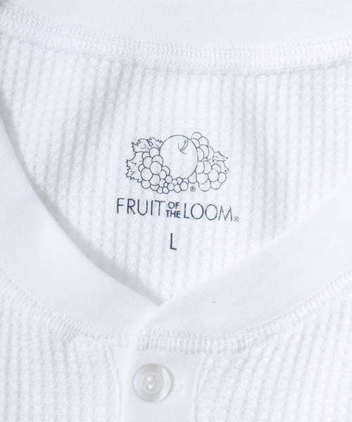 FRUIT OF THE LOOM（フルーツオブザルーム）の「FRUIT OF THE LOOM/フルーツオブザルーム 無地 ワッフル/サーマル ヘンリーネック 長袖Tシャツ/ロンT/1P パックT/レディース メンズ（Tシャツ/カットソー・メンズ・ホワイト/ブラック/グレー/アイボリー・M/L/XL）」の22枚目の写真
