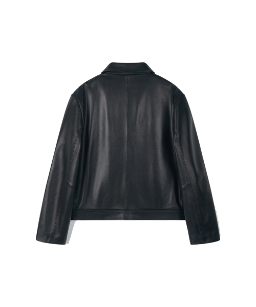 LEFTSEOUL（レフトソウル）の「メンズ アーバン ラムスキン ジャケット [ブラック]（ライダースジャケット・メンズ・ブラック・MEDIUM/LARGE）」の6枚目の写真