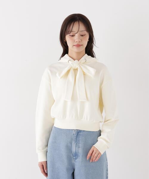 PROPORTION BODY DRESSING(プロポーションボディドレッシング)の「<E>リボン付きフーディー / 1216260003(パーカー・レディース・オフホワイト/グレー系その他・FREE)」の17枚目の写真