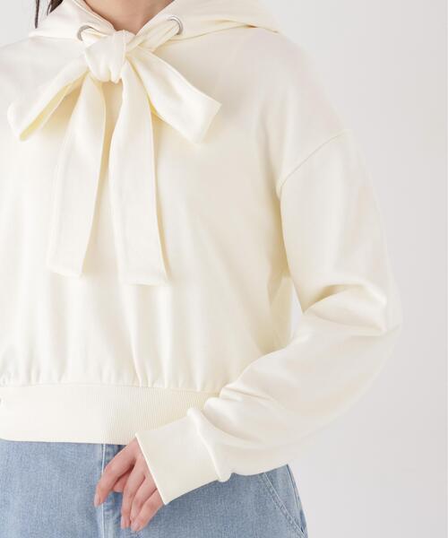 PROPORTION BODY DRESSING(プロポーションボディドレッシング)の「<E>リボン付きフーディー / 1216260003(パーカー・レディース・オフホワイト/グレー系その他・FREE)」の21枚目の写真