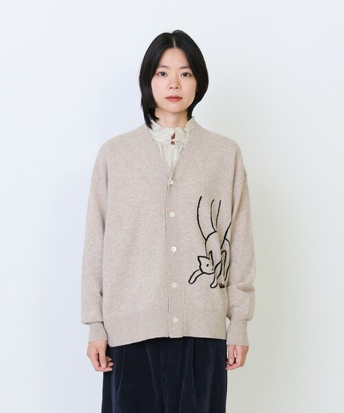 LOISIR(ロワズィール)の「《塩川いづみさんコラボ》ウールインターシャカーディガン(カーディガン/ボレロ・レディース・グレー/ベージュ・FREE)」の11枚目の写真