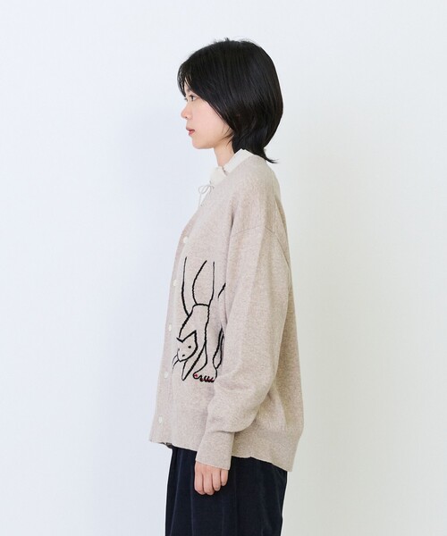 LOISIR(ロワズィール)の「《塩川いづみさんコラボ》ウールインターシャカーディガン(カーディガン/ボレロ・レディース・グレー/ベージュ・FREE)」の12枚目の写真