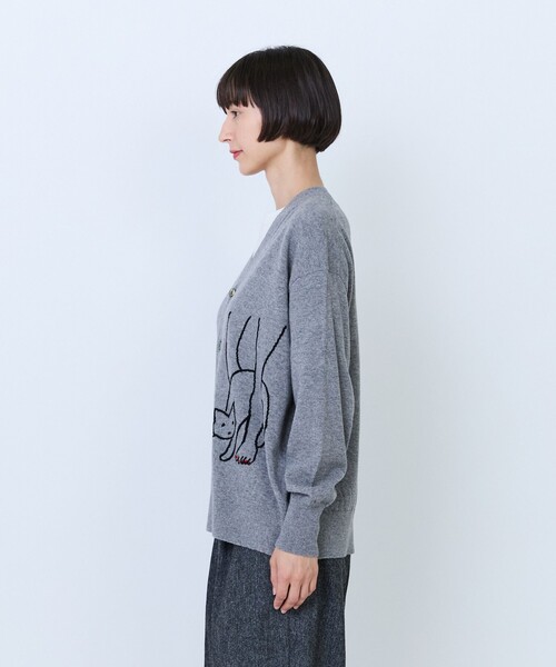 LOISIR(ロワズィール)の「《塩川いづみさんコラボ》ウールインターシャカーディガン(カーディガン/ボレロ・レディース・グレー/ベージュ・FREE)」の16枚目の写真