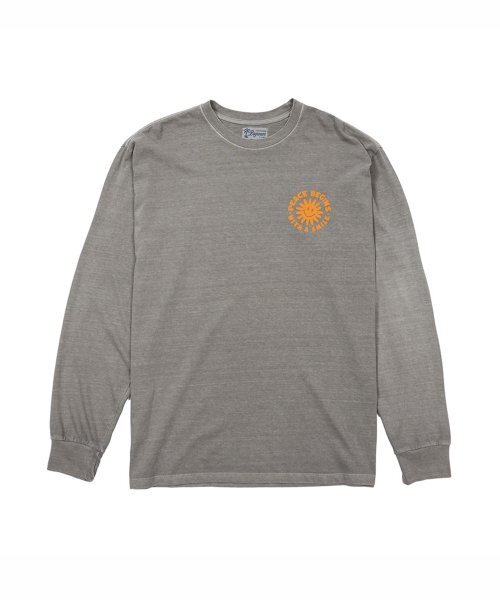 BIGWAVE COLLECTIVE(ビッグウェーブコレクティブ)の「PEACE BEGINS SMILE L/S TEE (TITANIUM)(Tシャツ/カットソー・メンズ・その他・LARGE)」の2枚目の写真