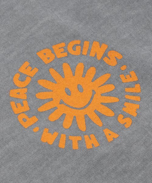 BIGWAVE COLLECTIVE(ビッグウェーブコレクティブ)の「PEACE BEGINS SMILE L/S TEE (TITANIUM)(Tシャツ/カットソー・メンズ・その他・LARGE)」の5枚目の写真