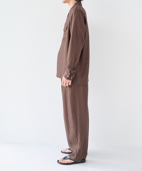 STUDIOUS(ステュディオス)の「【STUDIOUS】Noseason Linen Open Shirts(シャツ/ブラウス・メンズ・ブラック/ナチュラル/ブラウン・3/2/1)」の19枚目の写真