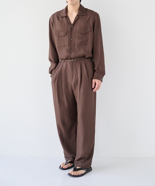 STUDIOUS(ステュディオス)の「【STUDIOUS】Noseason Linen Open Shirts(シャツ/ブラウス・メンズ・ブラック/ナチュラル/ブラウン・3/2/1)」の21枚目の写真
