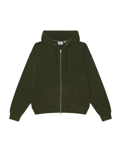 OBEY(オベイ)の「【OBEY】GOTHIC ZIP HOOD(パーカー・メンズ・オリーブ/ブラック/ブラウン・SMALL)」の3枚目の写真