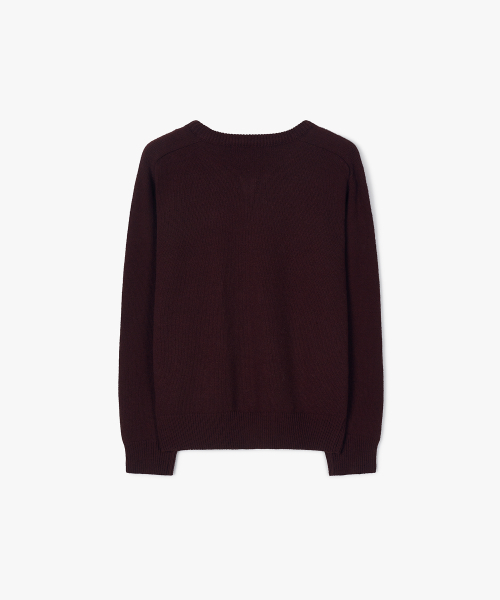 FLAWSROOM(フローズルーム)の「ファインウール Vネックニット ワイン(ニット/セーター・メンズ・その他・LARGE/MEDIUM)」の3枚目の写真