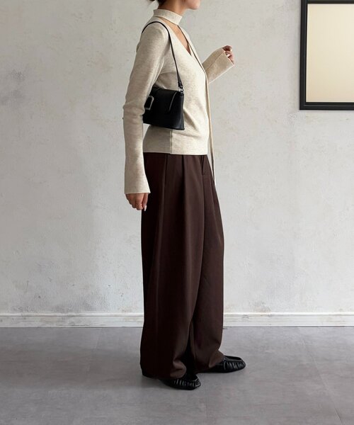 Thevon(ゼボン)の「コクーンタックパンツ(その他パンツ・レディース・ブラウン/ブラック・S/M)」の5枚目の写真