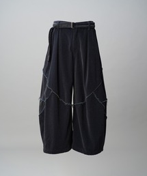 MAISON SPECIAL（メゾンスペシャル）の「《UNISEX》3Dカッティングモールデニムプライムワイドベルテッドパンツ/Three-dimensional Cutting Moleskin Denim Prime-Wide Belted Pants【MAISON SPECIAL/メゾンスペシャル】（デニムパンツ）」