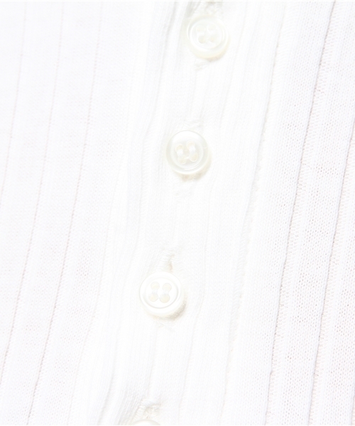 CIAOPANIC（チャオパニック）の「【Ciaopanic】　ヘンリーネックリブPO（Tシャツ/カットソー・レディース・ホワイト/グレー/ネイビー・FREE）」の9枚目の写真