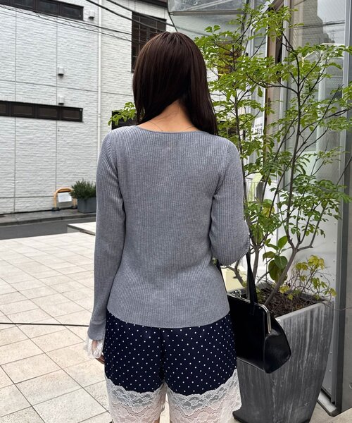 CIAOPANIC(チャオパニック)の「のびのびリブニット袖レースカーディガン(カーディガン/ボレロ・レディース・ブラウン/グレー/ミント/アイボリー・ONE SIZE)」の18枚目の写真