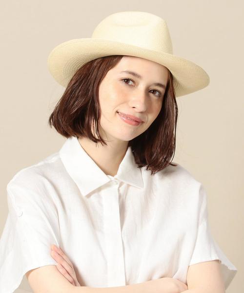 BEAUTY&YOUTH UNITED ARROWS（ビューティーアンドユースユナイテッドアローズ）の「BY ECUA ANDINO クラシックハット◆（ハット・レディース・ホワイト/ベージュ・FREE）」の2枚目の写真
