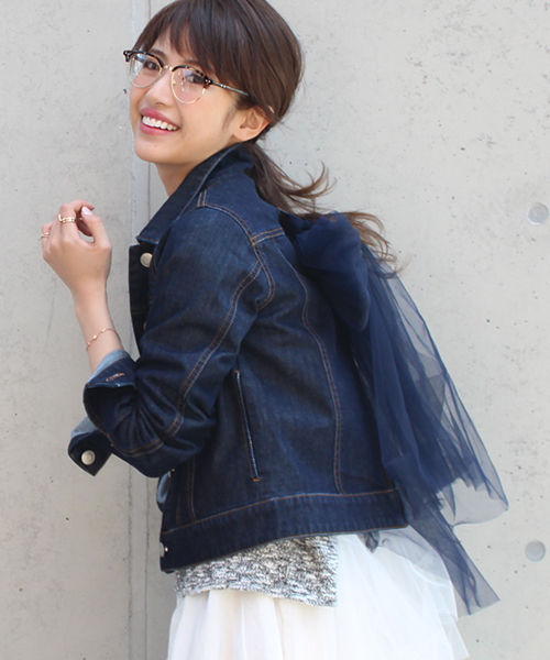MICOAMERI（ミコアメリ）の「バックチュールデニムジャケット（デニム 