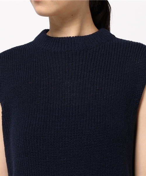 22 OCTOBRE（ヴァンドゥ－オクトーブル）の「バルキーロングベスト（ニット/セーター・レディース・ブラック/ベージュ/ネイビー・2）」の10枚目の写真