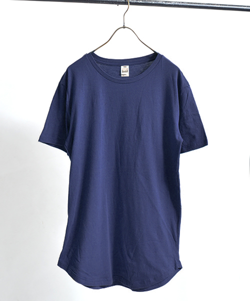 ROOPTOKYO（ループトウキョウ）の「ロング丈 コットン 無地 ラウンド Tシャツ proclub/プロクラブ（Tシャツ/カットソー・メンズ・グレー/オリーブ/ネイビー/ホワイト/ブラック・S/L/M）」の5枚目の写真