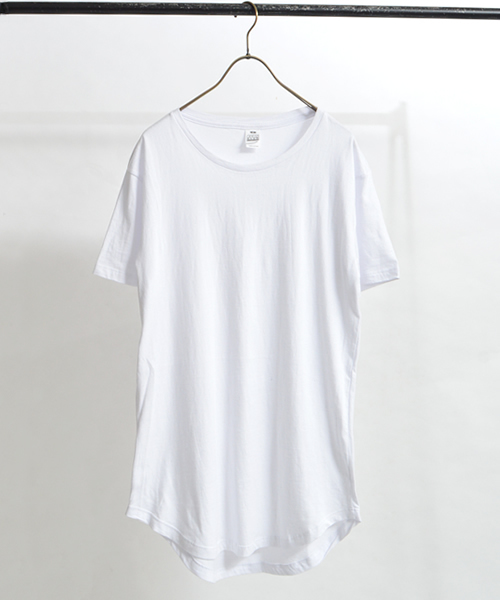 ROOPTOKYO（ループトウキョウ）の「ロング丈 コットン 無地 ラウンド Tシャツ proclub/プロクラブ（Tシャツ/カットソー・メンズ・グレー/オリーブ/ネイビー/ホワイト/ブラック・S/L/M）」の2枚目の写真