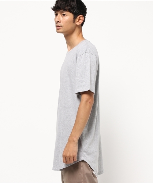 ROOPTOKYO（ループトウキョウ）の「ロング丈 コットン 無地 ラウンド Tシャツ proclub/プロクラブ（Tシャツ/カットソー・メンズ・グレー/オリーブ/ネイビー/ホワイト/ブラック・S/L/M）」の6枚目の写真