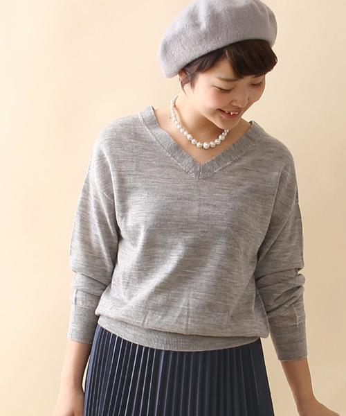 coen(コーエン)の「ウールハイゲージ2WAYプルオーバーニット(ニット/セーター・レディース・ワインレッド/ブラック/マスタード/グレー・LARGE/MEDIUM)」の1枚目の写真