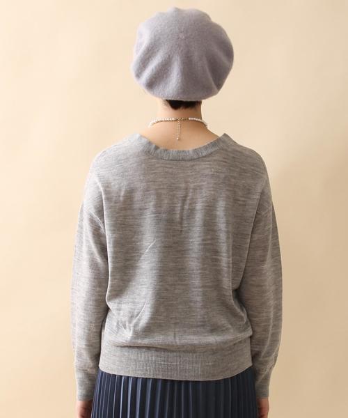 coen(コーエン)の「ウールハイゲージ2WAYプルオーバーニット(ニット/セーター・レディース・ワインレッド/ブラック/マスタード/グレー・LARGE/MEDIUM)」の7枚目の写真