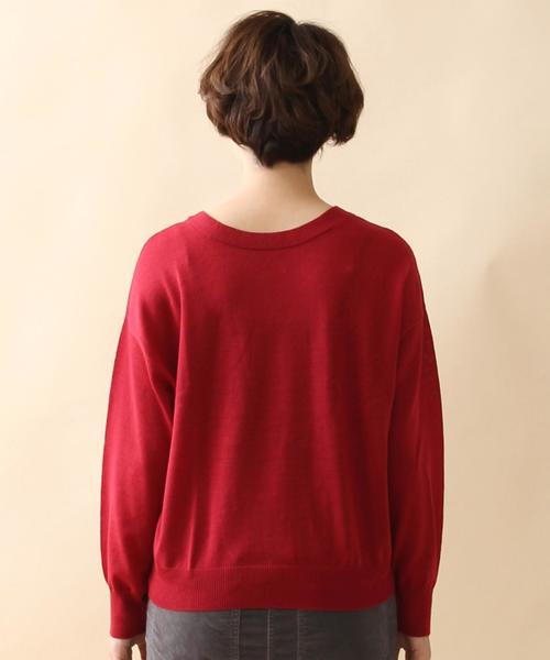 coen(コーエン)の「ウールハイゲージ2WAYプルオーバーニット(ニット/セーター・レディース・ワインレッド/ブラック/マスタード/グレー・LARGE/MEDIUM)」の17枚目の写真