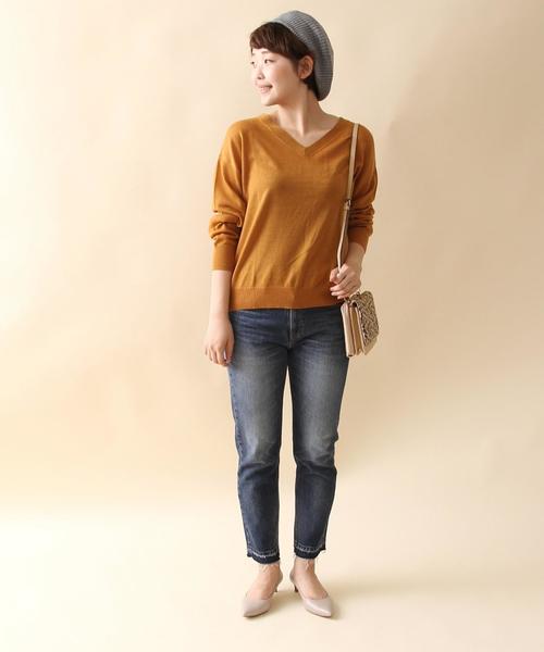 coen(コーエン)の「ウールハイゲージ2WAYプルオーバーニット(ニット/セーター・レディース・ワインレッド/ブラック/マスタード/グレー・LARGE/MEDIUM)」の9枚目の写真