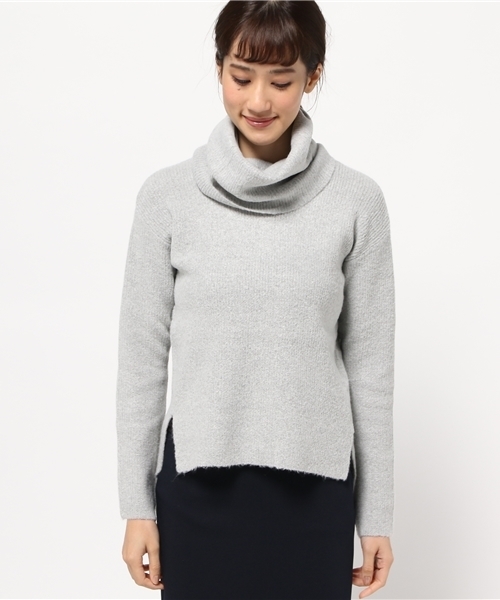 rienda（リエンダ）の「ルーズタートルニットTOP（ニット/セーター・レディース・トップグレー/ブラック/ライトパープル/ホワイト・FREE）」の5枚目の写真