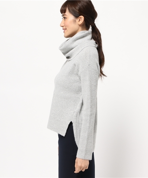 rienda（リエンダ）の「ルーズタートルニットTOP（ニット/セーター・レディース・トップグレー/ブラック/ライトパープル/ホワイト・FREE）」の6枚目の写真