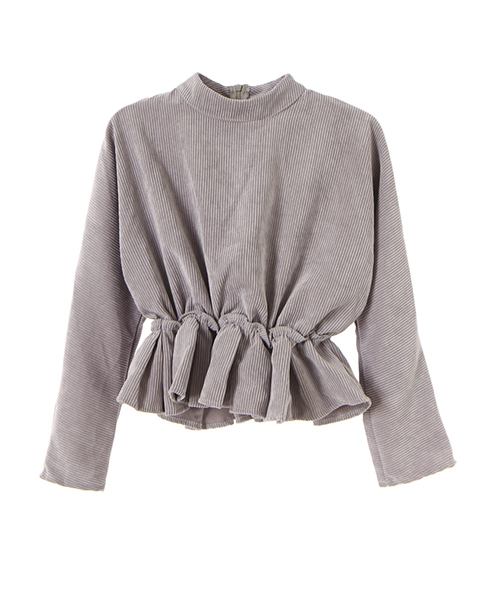 fifth（フィフス）の「ペプラムデザイントップス（Tシャツ/カットソー・レディース・ブラック/グレー/キャメル/ネイビー/ベージュ/アイボリー・MEDIUM/SMALL）」の7枚目の写真