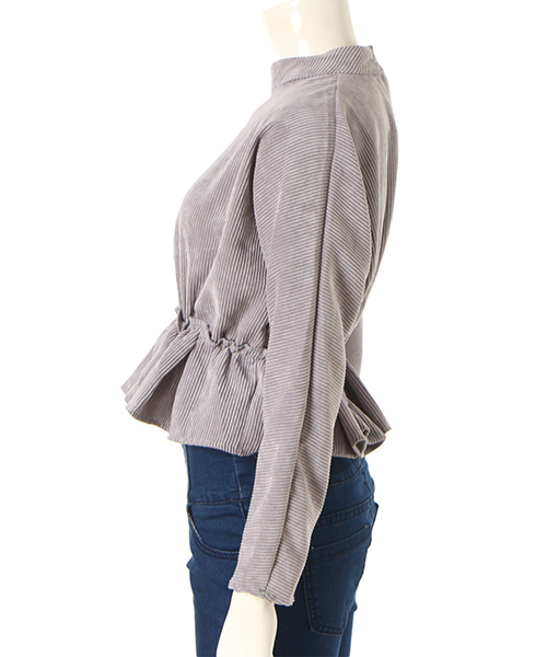 fifth（フィフス）の「ペプラムデザイントップス（Tシャツ/カットソー・レディース・ブラック/グレー/キャメル/ネイビー/ベージュ/アイボリー・MEDIUM/SMALL）」の9枚目の写真