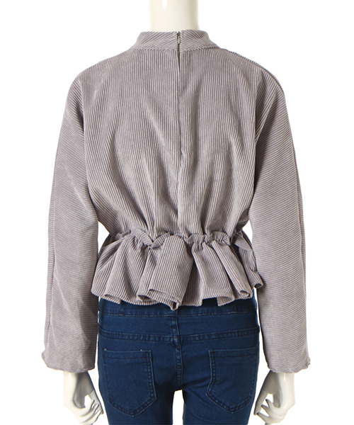 fifth（フィフス）の「ペプラムデザイントップス（Tシャツ/カットソー・レディース・ブラック/グレー/キャメル/ネイビー/ベージュ/アイボリー・MEDIUM/SMALL）」の10枚目の写真