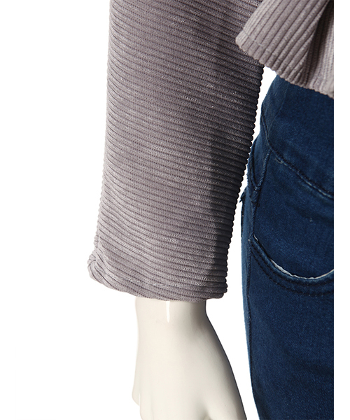 fifth（フィフス）の「ペプラムデザイントップス（Tシャツ/カットソー・レディース・ブラック/グレー/キャメル/ネイビー/ベージュ/アイボリー・MEDIUM/SMALL）」の12枚目の写真