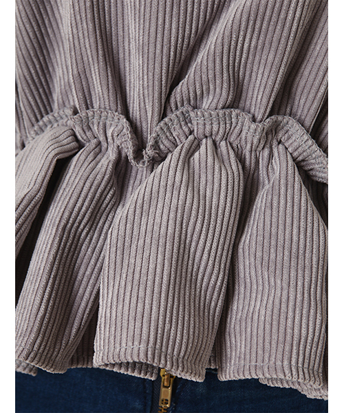 fifth（フィフス）の「ペプラムデザイントップス（Tシャツ/カットソー・レディース・ブラック/グレー/キャメル/ネイビー/ベージュ/アイボリー・MEDIUM/SMALL）」の13枚目の写真