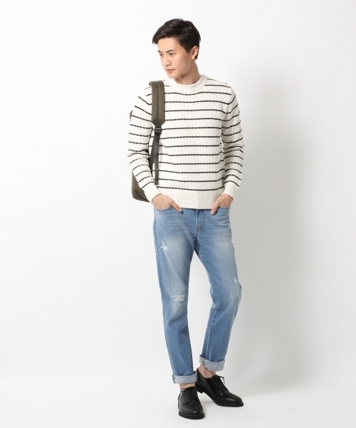 GLOBAL WORK(グローバルワーク)の「5ゲージハニカムニットプルオーバー/725473(ニット/セーター・メンズ・ネイビー/ライトピンク/ブラック/グレー・LARGE/MEDIUM/X-LARGE/SMALL)」の5枚目の写真