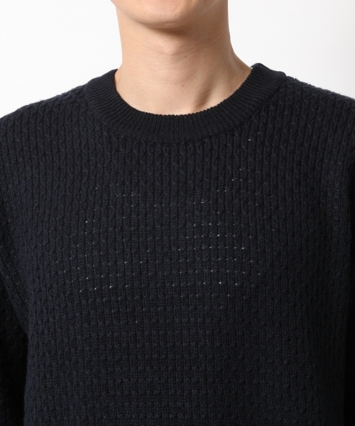 GLOBAL WORK(グローバルワーク)の「5ゲージハニカムニットプルオーバー/725473(ニット/セーター・メンズ・ネイビー/ライトピンク/ブラック/グレー・LARGE/MEDIUM/X-LARGE/SMALL)」の9枚目の写真